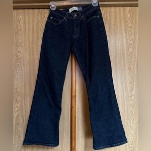 Vintage GAP Women's dark denim Low Rise Flare Jeans sz 0 ankle Y2K